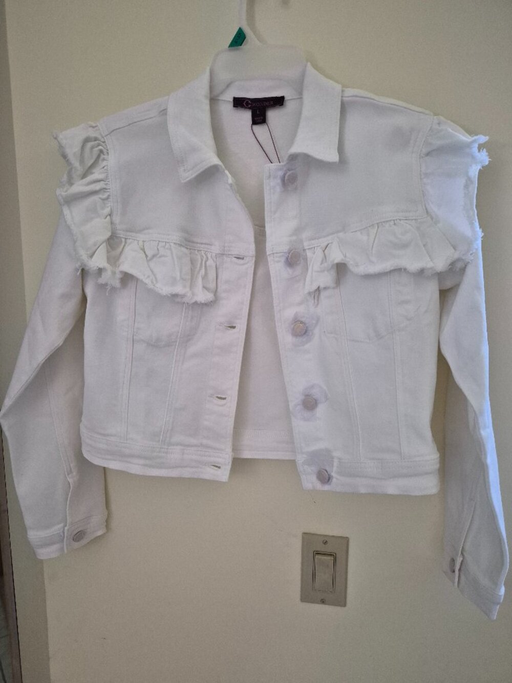 White Jean Jacket-Large